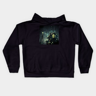 Steampunk Night City Kids Hoodie